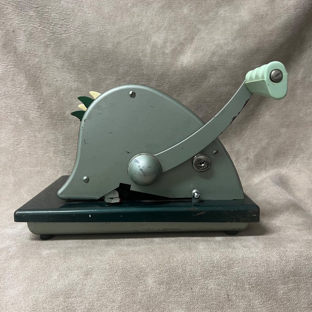 Vintage Paymaster Series X-2000 Check Writer Stamping Machine Mint Green - Picture 4 of 7